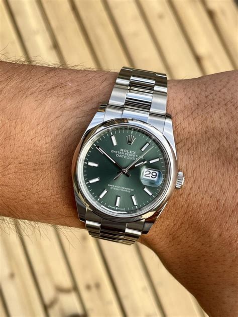 rolex datejust 36 green 2022|2021 rolex datejust 36.